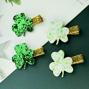 St. Patrick’s Day Hair Clips for Women Girls Green Shamrock Clover Bow Hair Clips, Irish Festival Hair Accessories - Product Image 2