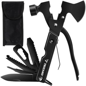Trizano 17 In 1 Multi Function Tool Outdoor Survival Kit Compact Portable Utility Knife With <b>Axe</b> And Pliers For <b>Camping</b> Hiking - Product Image 5