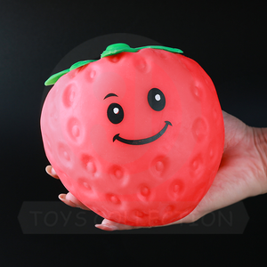 Hot Selling Simulation Slow-resilience Strawberry-shaped Fruit Stress-relieving <b>Ball</b> Creative Venting Toy <b>Squeeze</b> Flour <b>Ball</b> - Product Image 6