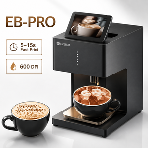 เครื่องพิมพ์กาแฟลาเต้อาร์ต 3 มิติ EVEBOT EB-PRO พร้อมหมึกเกรดอาหารอัตโนมัติ WiFi ใหม่ เหมาะสำหรับร้านกาแฟ โรงแรม ร้านอาหาร - Product Image 4