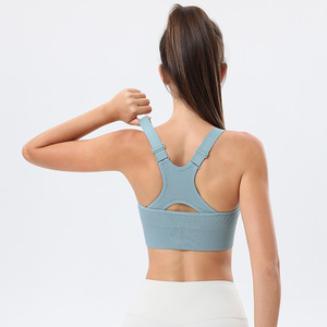 <span class=keywords><strong>Reggiseno</strong></span> <span class=keywords><strong>sportivo</strong></span> da donna <span class=keywords><strong>taglie</strong></span> forti con schiena a racerback e spalline regolabili, anti-shock, per fitness, corsa e yoga - Product Image 4
