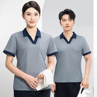 Chemises de couleur unie à manches longues personnalisées pour hommes et femmes Uniforme de serveuse de restaurant et de bar pour le bureau et l'hôtel