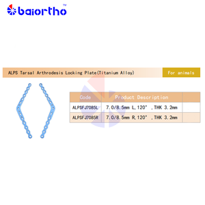 Placca di Bloccaggio per Artrodesi Tarsale ALPS, Impianto Veterinario in Lega di Titanio, Placca Ossea Ortopedica per Chirurgia del Tarsus Canino - Product Image 4