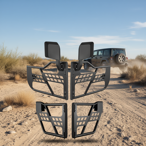 Portes tubulaires en acier style chasse pour Jeep Wrangler JK avec rétroviseurs latéraux 2007-2018 - Product Image 3