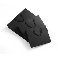 Impression personnalisée de luxe en carton kraft noir sacs en papier avec votre logo