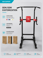 Tour de musculation multifonction en acier au carbone, capacité 150 kg, réglable, avec barre de traction et station de dips, pour salle de sport à domicile, personnalisable en gros