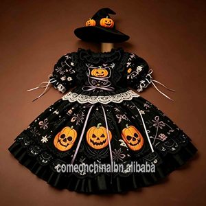 Déguisement d'oie de porche d'Halloween noir et or imprimé citrouille avec chapeau de sorcière, statue d'oie pour jardin extérieur, décoration de vacances - Product Image 6