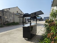 Chariot multifonctionnel personnalisé pour la vente ambulante de café et de crème glacée