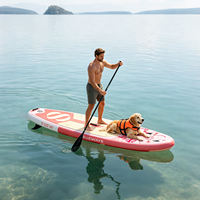 Planche de paddle gonflable Flamingo rose de 11 pieds (33 pouces de large), durable, épaisseur 6 pouces, vente en gros, usine OEM, kit professionnel audité CE & BSCI