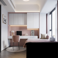 Armoire de Luxe Personnalisée Autoportante avec Étagères Ouvertes, Rangement Dissimulé en MDF, Gain de Place, OEM ODM, Mobilier Moderne Personnalisé pour Toute la Maison
