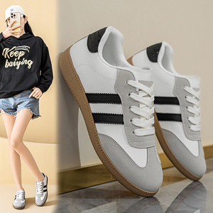 Chaussures plates pour femmes de haute qualité, design assorti aux couleurs, chaussures de sport rétro, chaussures décontractées antidérapantes pour la marche - Product Image 3