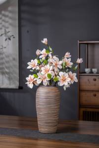 Vaso da terra in ceramica grande, fatto a mano in Cina, rustico moderno, smaltato a colori, resistente alle alte temperature, alto, per centrotavola nuziale - Product Image 2