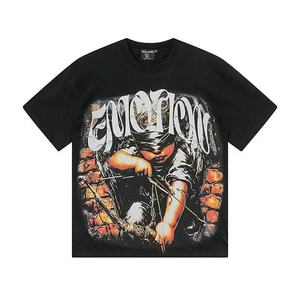 T-shirt Unisex Street Angel con Stampa Diamantata, Trendy, Ampia e Casual, a Maniche Corte, con Motivo EMOTION - Product Image 2