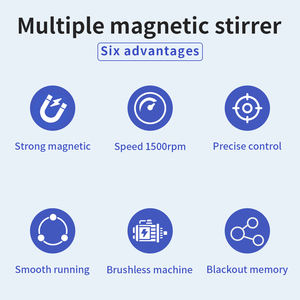 <span class=keywords><strong>Agitador</strong></span> Magnético Profesional de 4 Posiciones, <span class=keywords><strong>Agitador</strong></span> Magnético Multiestación de Alta Eficiencia para Experimentos de Laboratorio - Product Image 6