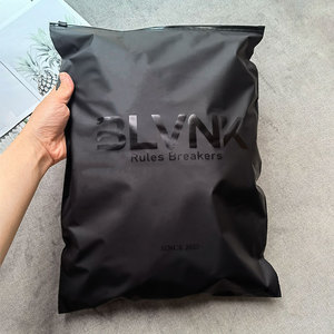 Sacchetti Biodegradabili Neri Satinati Eco-Friendly con Chiusura a Zip per <span class=keywords><strong>Imballaggio</strong></span> di Abbigliamento con Logo Personalizzato - Product Image 5