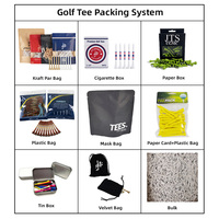 Tee de golf en bambou, différentes couleurs, logo personnalisé, tee de golf pas cher, tees de golf personnalisés