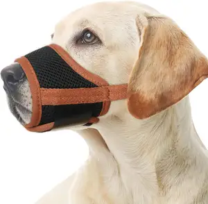 Bozal ajustable de malla para mordedura de ladridos para perros pequeños, cinturón de nailon, accesorios para perros, productos para mascotas