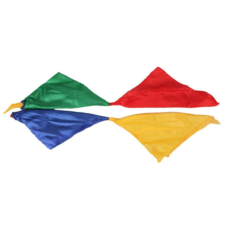 Handkerchief magic silk scarf four-color changing hanky for magic trick