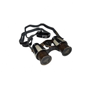 En relief conçu avec résine laiton jumelles Marine Vintage de bonne qualité avec poignée en cuir laiton décoratif fait main article - Product Image 2