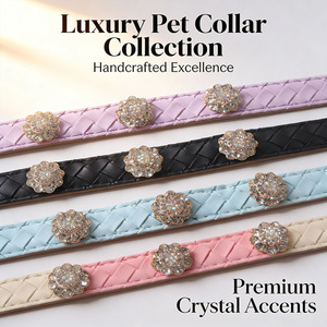 Collier tressé pour chien d'inspiration équestre - Bijou scintillant en cristal pour chiens <span class=keywords><strong>de</strong></span> ferme et marques <span class=keywords><strong>haut</strong></span> <span class=keywords><strong>de</strong></span> <span class=keywords><strong>gamme</strong></span> <span class=keywords><strong>de</strong></span> style équin - Product Image 6
