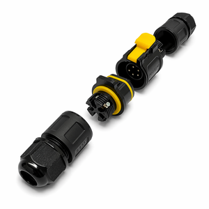 ขั้วต่อกันน้ำ IP68 รุ่น LP-20 แบบ <span class=keywords><strong>2</strong></span> ทาง ตัวผู้และตัวเมีย แบบเสียบใช้งานได้ทันที ขั้วต่อทองแดง <span class=keywords><strong>2</strong></span>-5 พิน สำหรับระบบโซลาร์เซลล์ ระบบรักษาความปลอดภัย และระบบอัตโนมัติ - Product Image 3