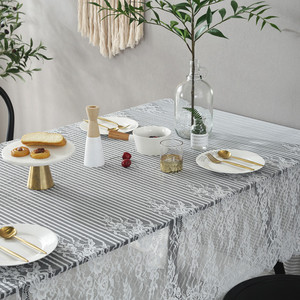 French Vintage White Lace <b>Tablecloth</b> Rectangular Decorative <b>Table</b> Cover <b>for</b> Home Dining - Product Image 4