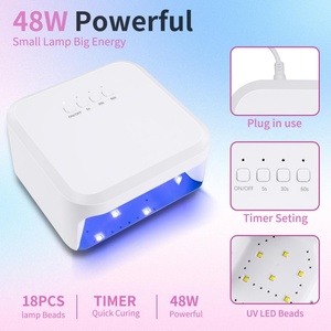 Best Sell Portable <b>Plug</b>-<b>in</b> Mini Nail Gel Curing Machine 48W UV LED Nail <b>Light</b> with Quick Dry Power Supply - Product Image 2
