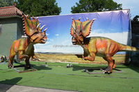 LONGTU Modèle de dinosaure mécanique animatronique grandeur nature, produits pour parcs d'attractions, sculpture extérieure 110-360V