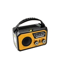 Linterna Solar Inalámbrica de 16000 mAh con Manivela, Radio AM/FM, Altavoz Portátil Pequeño para Uso en Exteriores y en el Hogar