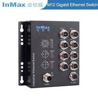 InMax Fabricant M12 commutateur convertisseur de média réseau gigabit système embarqué commutateur Ethernet industriel Équipement de véhicule