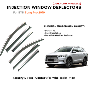 แผ่นบังลมข้างประตูรถยนต์ สำหรับ BYD Song Pro 2019 อุปกรณ์ตกแต่งรถยนต์ - Product Image 2