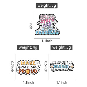 <strong>Small</strong> <strong>Step</strong> Are Also Progress Enamel Pins Self Encourage Motivational Quote Make Yourself Proud Brooch Lapel Badge Gift Wholesale - Product Image 6