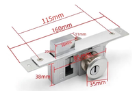 Serrure intelligente sans perçage pour porte en aluminium à rupture de pont thermique, serrure biométrique à empreinte digitale et code pour porte vitrée encadrée de magasin