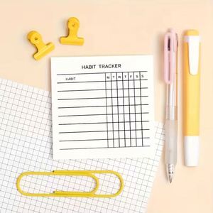 100 Sheets Paper Habit Tracker 9x9cm Daily Goal Planner Memo <b>Pads</b> for School Office & Personal Use - Product Image 4