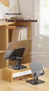 Support de tablette pivotant à trois axes en plastique, support de téléphone multifonctionnel, support de bureau portable, pliable et réglable - Product Image 6
