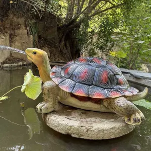 Figura de tortuga personalizada de fábrica de China, estatua de jardín, escultura de poliresina, decoración para el hogar, decoración de piscina, amante de las tortugas