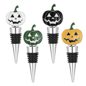 Halloween Pumpkin <b>Wine</b> <b>Stoppers</b> Zinc Alloy Sealing Bottle <b>Stopper</b> Party Decor Gift - Product Image 4