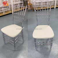 Chaises de chivalerie en acrylique transparent empilables SMOOTH TOP pour mariage, événement, banquet, décoration extérieure