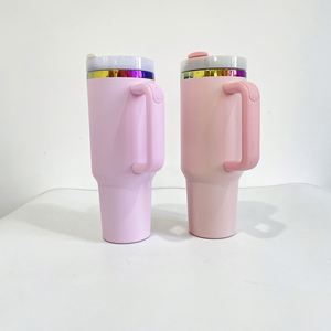 Lot de 20 gobelets H2.0 de 40 oz, revêtement poudré rose, violet et arc-en-ciel, pour gravure laser, pour la Saint-Valentin et la fête des mères - Product Image 1