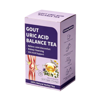 Thé en gros pour l'équilibre de l'acide urique et de la goutte, 150g, 30 sachets |   Thé de santé naturel à base de plantes pour soulager les douleurs articulaires et nettoyer les reins OEM