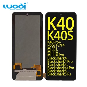 Layar ponsel lcd untuk Xiaomi Redmi K40 K40S, layar ponsel tampilan asli COG dengan bingkai pantalla lcd