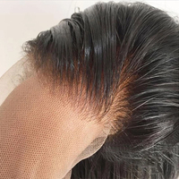 Perruque Lace Front Cheveux Indiens Remy Longs Ondulés Raie Centrale Bouclés Naturels Pré-Pluckés HD Frontale 1 Pièce Usage Quotidien Fête Blonde Foncée