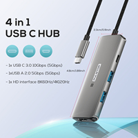 Adaptateur HUB PULWTOP 8K HDMI USB C, écran Ultra HDR 2.1 sortie vidéo compatible avec M-acbook Air/Pro,iPad Air/Pro, ordinateur portable