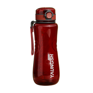 Botella de agua deportiva de plástico sin BPA motivacional grande de forma curva al por mayor, botella de agua para gimnasio - Product Image 1