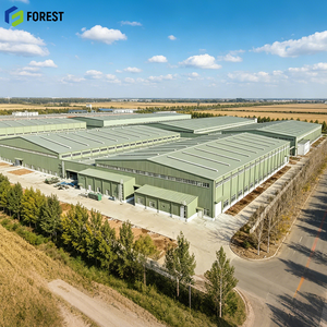 Industrial Large Span Raw <b>Material</b> Storage Building <b>Fireproof</b> Oem Q355B Workshop Earthquake Resistant Logistics - Product Image 1