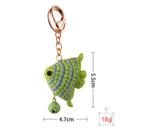Haakwerk fruit bloem aardbei groente paddenstoel sleutelhangers handgemaakt haak amigurumi dieren tropische vis kip sleutelhanger