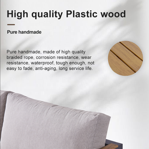 Conjunto <span class=keywords><strong>de</strong></span> Muebles <span class=keywords><strong>de</strong></span> Jardín Modernos, Cómodos, Impermeables y Económicos para Exteriores, Patio, Terraza, Villa, Sofá <span class=keywords><strong>de</strong></span> Aluminio - Product Image 2