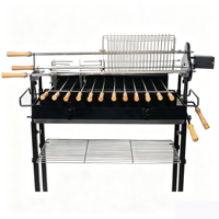 Barbecue barbecue en usine, rôtissoire de luxe, barbecue à charbon motorisé
