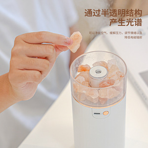 Salt Mine Humidifier With Crystal <b>Light</b> And Aromatherapy For Home Use 0.5-1L USB Powered - Product Image 4