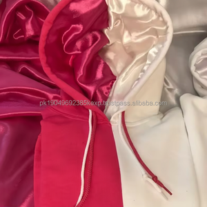 เสื้อฮู้ดผ้าซาตินสองสีแบบมีซับใน ผลิตโดยผู้ผลิตหมายเลข 2 ชุดวอร์มแบบกำหนดเอง เสื้อฮู้ดผ้าไหมซับในสำหรับผู้ชาย เสื้อฮู้ดสองสีแบบมีซับในผ้าซาติน - Product Image 1